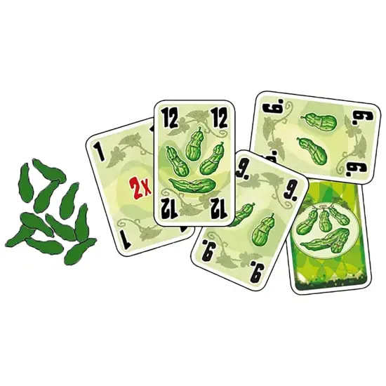 Rio Grand Games: Five Cucumbers - Trick Taking Card Game, Agurk Variant, Competitive Play, Avoid Getting The Cucumber, Ages 14+, 2-6 Players, 30+ Mins {3}