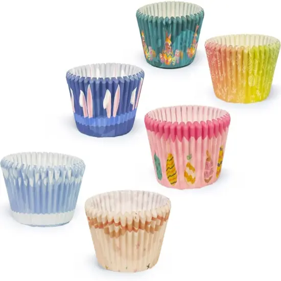 Easter Cupcake Liners Mini Muffin Liners for Easter 300-Count 6 Original Design No Smell, Food Grade Baking Cups Paper(Small Size) {5}