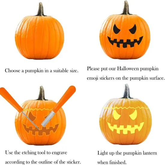 Halloween Pumpkin Decorating Stickers {5}