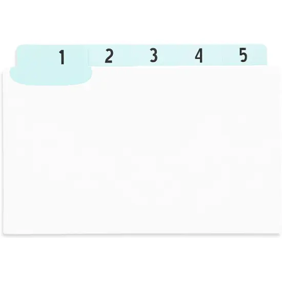 Paper Junkie 2-Pack 3 x 5" Index Cards Numbered 1-31 - Tabbed Number Index Cards for Daily Organization - Dividers with UV Laminated Tabs, Note Organizer, Recipes, and Files Blue {7}