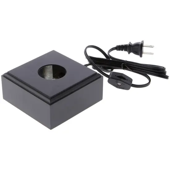 Bard's Black Square Lighted Display Base, 2" H x 4" W x 4" D {1}
