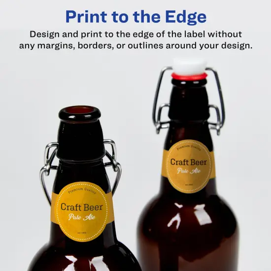 Avery Glossy White Wraparound Labels with Sure Feed, 1.5" x 3.5" {3}