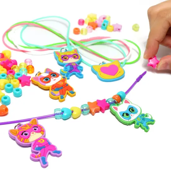 Tara Toy: Super Kitties - Necklace Activity Set - Disney Junior, 161pc, Create 5 Charm & Bead Necklaces, Mix&Match Designs, Jewelry Craft Kit, Kids 3+ {6}