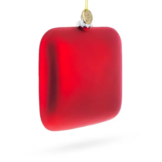 Vintage Santa Scene Glass Christmas Ornament {4}