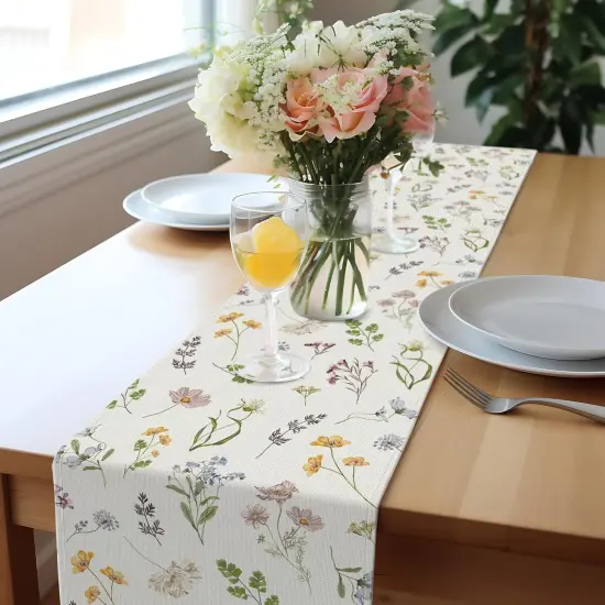 Floral Table Runner - Wildflower Spring Runner 72 Inches Long - Elegant Farmhouse, Dining, Coffee Table Decor - Perfect for Spring, Easter, Party Decorations for Home {2}