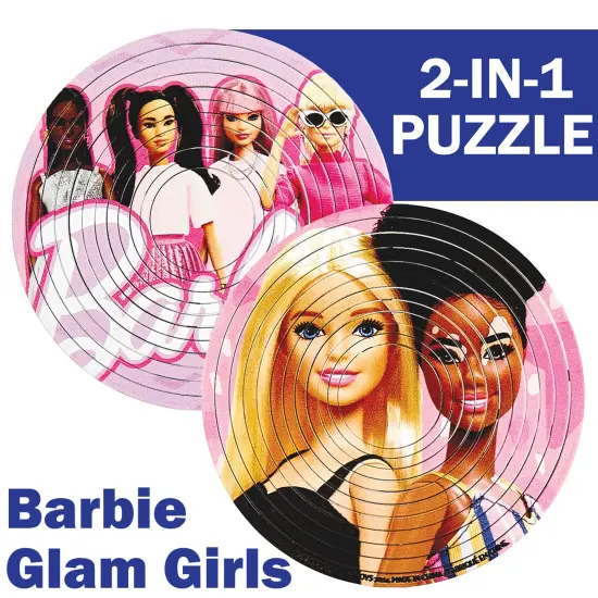 Spin Flip Puzzle: Barbie Glam Girls - 12 Rings - 2-In-1: Double-Sided Puzzle, Spin-Flip-Solve, 360 Degress Of Puzzling, Licensed, Adults & Kids 8+ {3}
