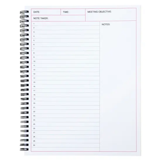 2 Pack Meeting Notebooks for Work, Spiral-Bound Daily Planner for Project Management, Office, Business, Note Taking, Organizer (160 Pages, 8.5 x 11 In) White {7}