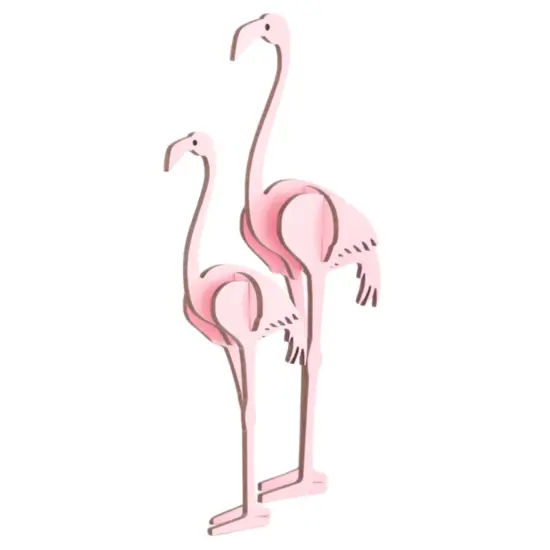 Little & Wood: Woodlet: Small - Flamingo - Pink, 3D Wooden Kit-Set, Bird Puzzle, Easy Assembly Model, Pop Build Fun, Sustainably Sourced Wood, Ages 6+ {5}