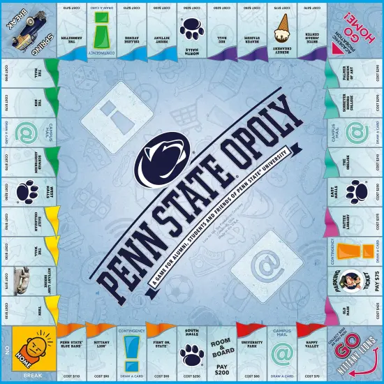 Late For The Sky: Penn State-Opoly - Universtiy Themed Family Board Game, Opoly-Style Game Night, Traditional Play Or 1Hr Version, Age 8+, 2-6 Players {4}