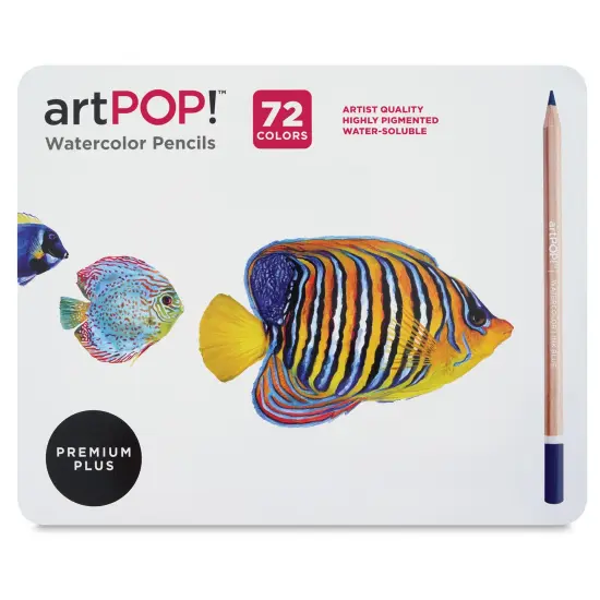 artPOP! Premium Plus Watercolor Pencils, 72 Vibrant Colors, Professional Artist Quality, Water Soluble Colors for Drawing, Blending, Painting, and Mixed Media {3}