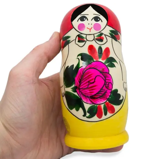 Set of 6 Wooden Dolls Nesting Dolls Semenov Matryoshka 5.75 Inches {4}