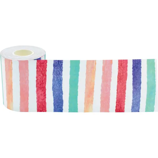 Watercolor Stripes Straight Rolled Border Trim, 50 Feet {1}