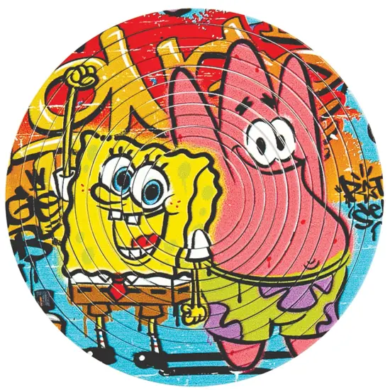 Spin Flip Puzzle: Spongebob Graffiti - 12 Rings - 2-In-1: Double-Sided Puzzle, Spin-Flip-Solve, 360 Degress Of Puzzling, Licensed, Adults & Kids 8+ {6}