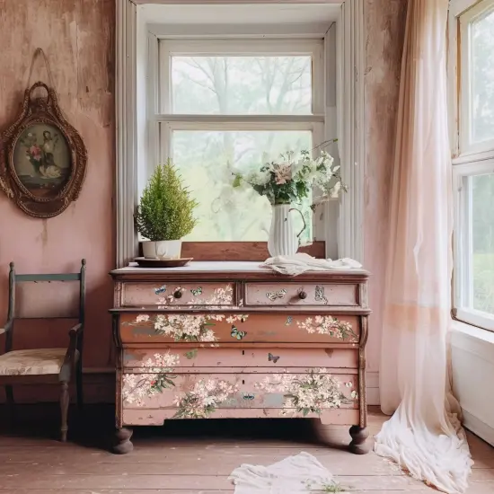 Decor Transfers® - Blossom Botanica - Total Sheet Size 24Inx35In, Cut Into 3 Sheets {4}