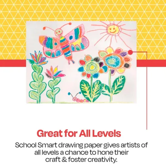 School Smart Value Drawing Paper, 80 lb, 12 x 18 Inches, Soft White, 500 Sheets {5}