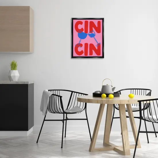 Stupell Industries Bold Cin Cin Cheers Floating Frame Design by House of Lulu {2}