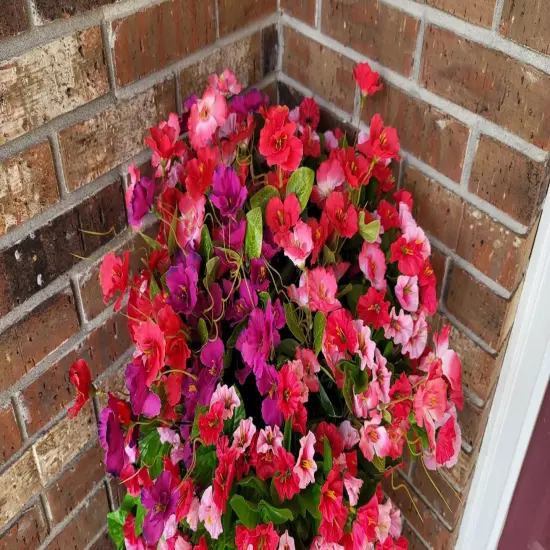 6 Bundles Artificial Hibiscus Flowers for Planters Fake Plants Outdoor Fake Flowers for Front Porch Garden Spring Decor {1}