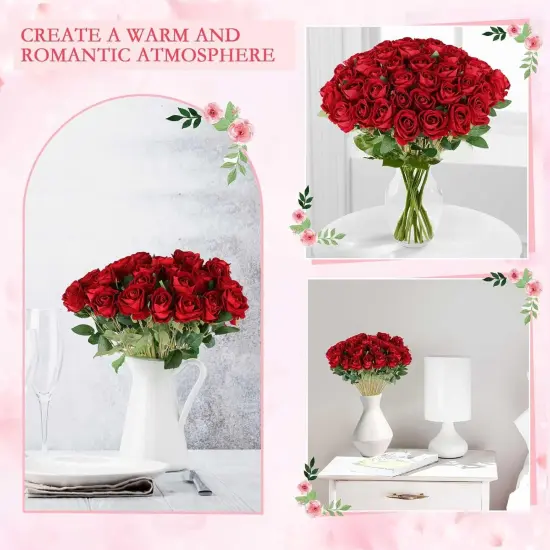 50 Artificial Roses in Bulk Flower Arrangement {4}