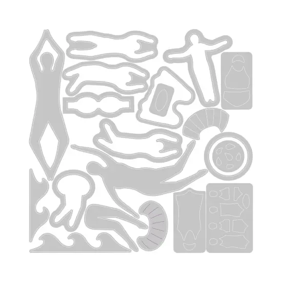 Sizzix Thinlits Die Set By Catherine Pooler 20/Pkg-Synchronized Swimmers #2 {7}