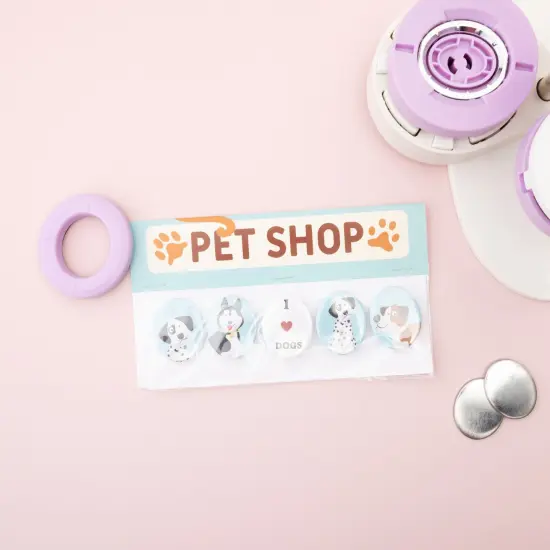 We R Button Press Insert 19/Pkg-Small Oval (45mm) {5}