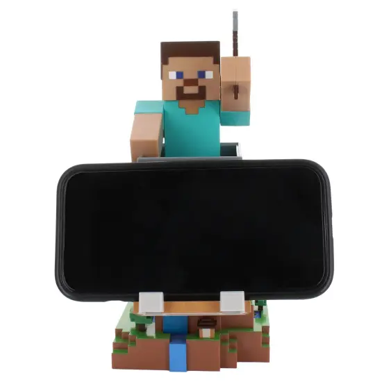 Exquisite Gaming: Minecraft: Steve - Cable Guys Original Controller & Phone Holder, Collectible Device & Gaming Stand, Officially Licensed Figure {6}