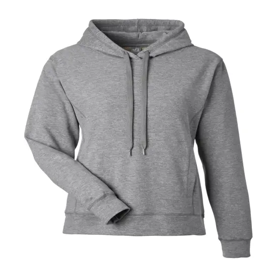 J America&reg; Ladies Electric Fleece Hooded Sweatshirt ELECTRIC SLATE {1}