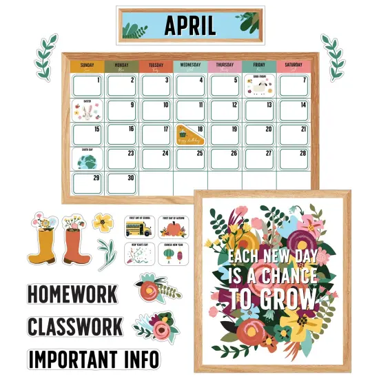 Grow Together Calendar Bulletin Board Set {1}