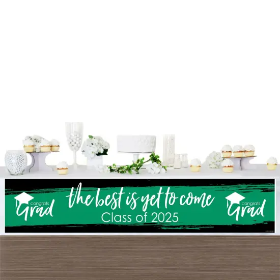 Big Dot of Happiness Green 2025 Graduation Party Decorations Party Banner {4}