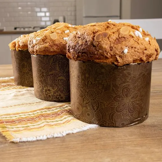 12 oz Panettone Paper Mold | 12 Pack | Easter Bread Paper Mold Paska Mold Kulich - Easter Bread Forms - Non Stick Panettone Mold Baking Cups - Paper Baking Molds W 4.33 x H 3.35-in {2}
