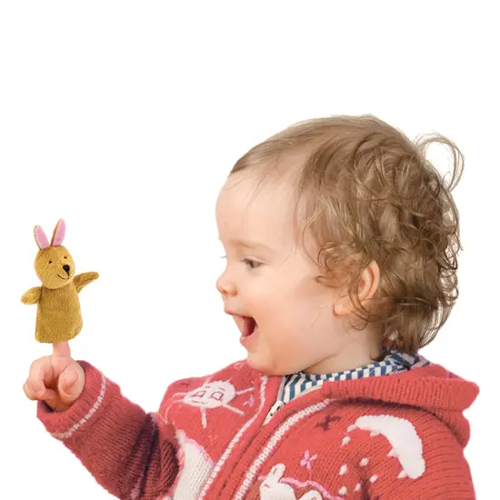 Schylling: Jack In Box - Kangaroo - Classic Pop-Up Music Toy, Momma & Baby Joey Finger Puppet, Plays Song "Pop Goes The Weasel", Toddler & Kids 18mo+ {5}