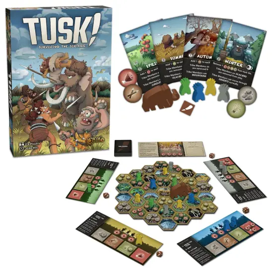 TUSK! Surviving the Ice Age - Strategy Board Game, Ages 10+, 30-60 Min, 2-4 Players {6}
