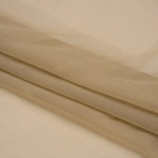 1 Yard Crinkled Silk Chiffon Cornstalk Lightweight Sheer Fabric 43" Wide Premium Collection {1}