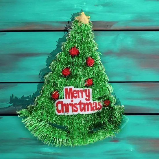 Christmas Tree Tinsel Hat {4}