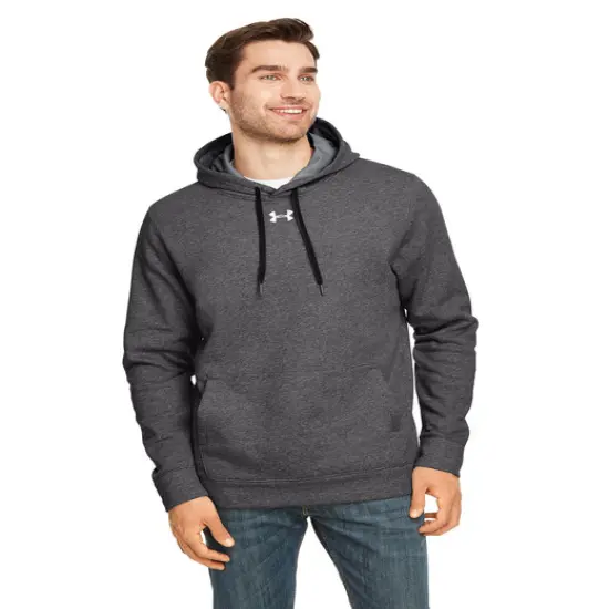 Under Armour&reg; Men's Hustle Pullover Hooded Sweatshirt CRBN HT/ GRY {5}