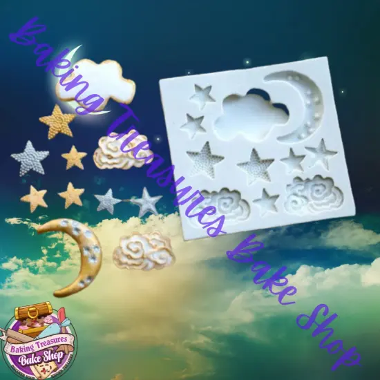 Moon and Stars Silicone Mold {4}