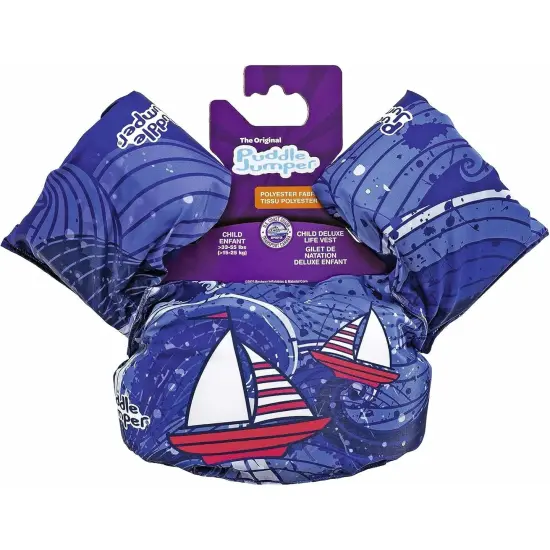 Puddle Jumper Child Deluxe Life Vest - Sailboats (For Childred 33-55 lbs) {7}