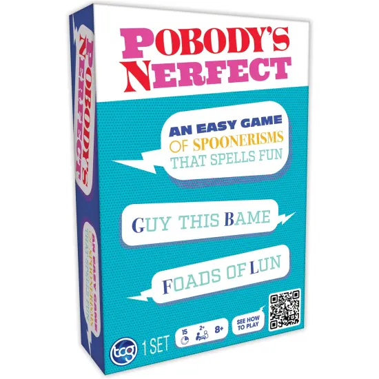 Longshore: Pobody's Nerfect Game - Party Game, 300 Sturdy Cards, 900 Hilarious Spoonerisms, 3 Levels of Play, Kids Ages 8+, 2+ Players, 15 Min {1}