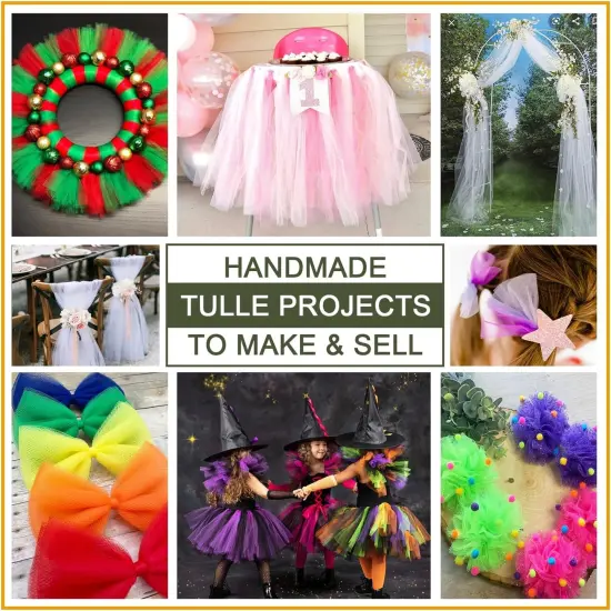 Pink Tulle Fabric Roll Matte Tulle Ribbon Netting Mesh Spool {4}