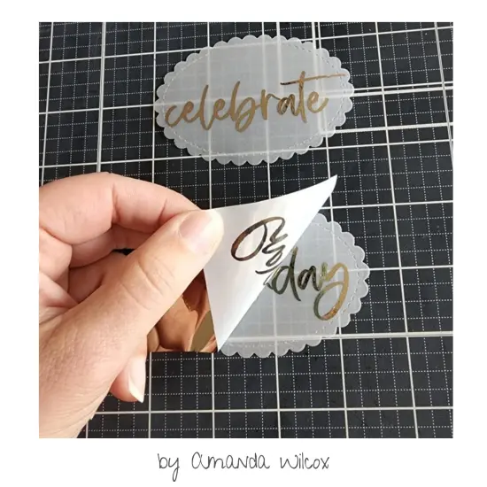 Deco Foil Adhesive Transfer Sheets by Unity 5.9" x 5.9"-Let's Celebrate {6}