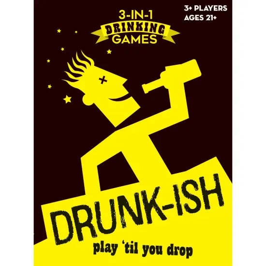 Drunk-Ish - 3-In-1 Drinking Games, Outset Media, Adult Party Games, Includes 3 Drinking Games, Play 'Til You Drop, For 3+ Players, For Adults Only Ages 21+ {1}