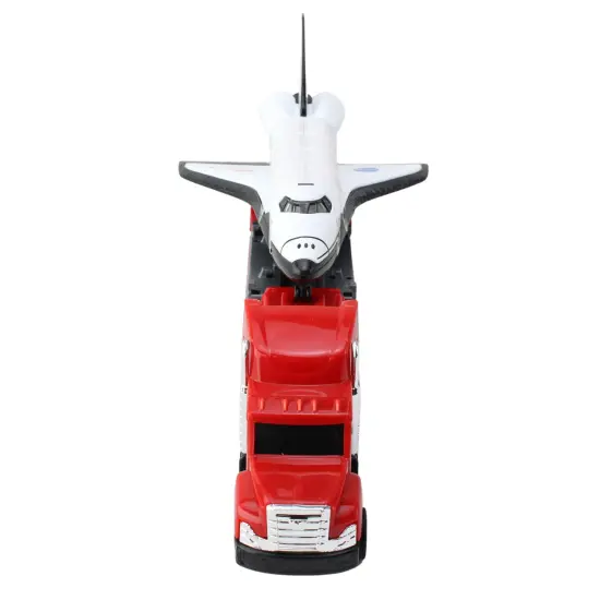 Space Adventure: Space Shuttle Transporter Truck - Die-Cast Ship Design, Free-Wheeling Action, Realistic Opening Cargo Bay, NASA Toy, Kids Ages 3+ {6}