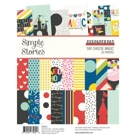 Simple Stories Double-Sided Paper Pad 6"X8" 24/Pkg-Say Cheese Magic {1}