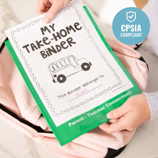 2-Pocket Parent-Teacher Classroom Communication Folder, 36-Piece Green {6}