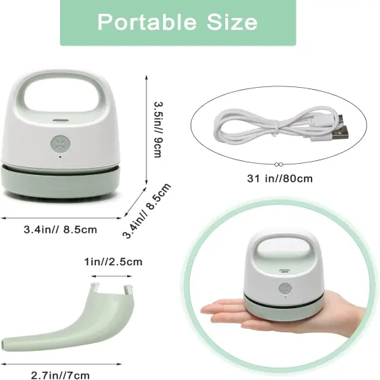 Diamond Painting Tools for Drill Quicker Picker, Diamond Painting Accessories Tool for Sweep Spilled Diamonds Picker Vacuum Quicker Picker Organizer Spilled Drill with USB Charger, Brush (Green) {2}