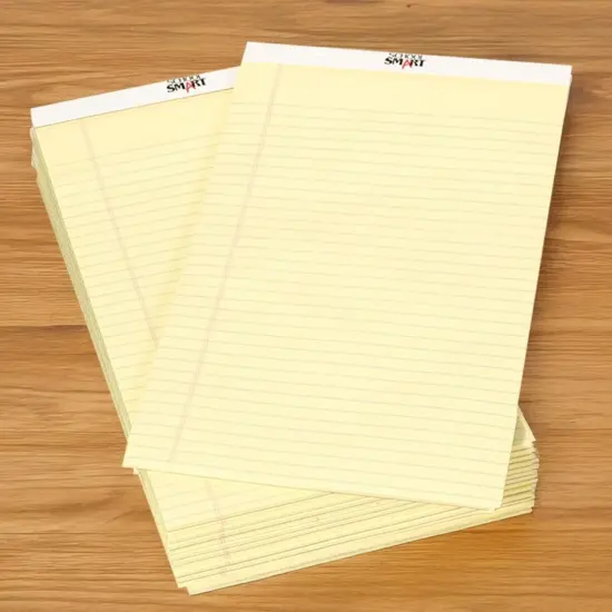 School Smart Legal Pads, 8-1/2 x 14 Inches, 50 Sheets Each, Canary, Pack of 12 {2}
