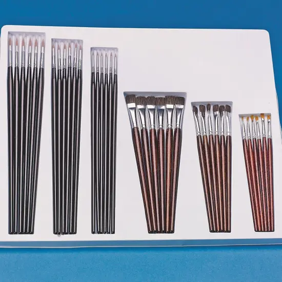 Paint Brush Variety Pack - Round & Flat (Pack of 36) {3}