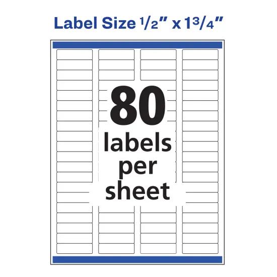 Avery Rectangle Labels with Sure Feed, .5" x 1.75" {5}