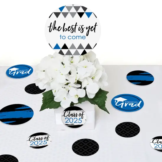 Big Dot of Happiness 2025 Blue Graduation Party Giant Circle Confetti - Party Decorations - Large Confetti 27 Count {7}