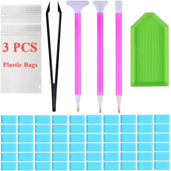 Diamond Painting Accessories & Art Tool Supplies-60PCS Diamond Painting Glue Clay-DIY Embroidery Wax Tacky Kit-Glue Dot Clay Paint Pen for Craft 5D Cross {1}
