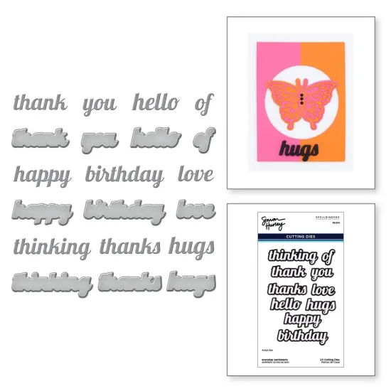 Spellbinders Etched Dies By Simon Hurley-Everyday Sentiments -Metamorphosis {6}
